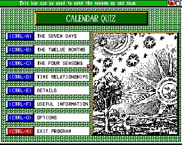 Calendar Quiz screen shot game playing